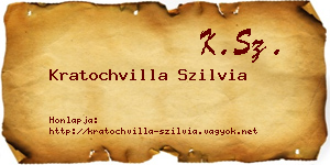 Kratochvilla Szilvia névjegykártya