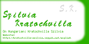 szilvia kratochvilla business card